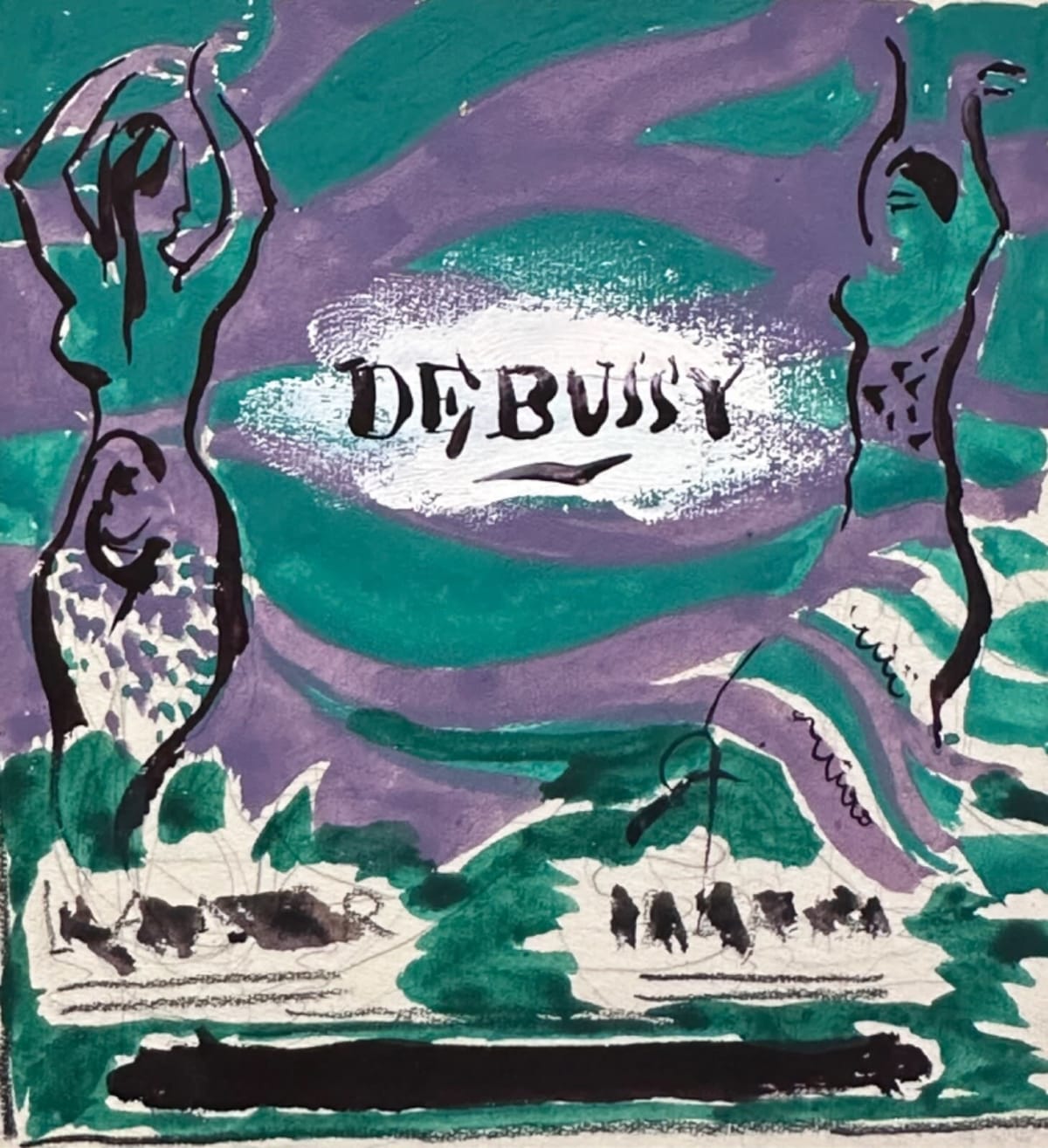 Dessin Jean Terles livret Debussy musique théâtre Parisien art français 1930 - Image 1