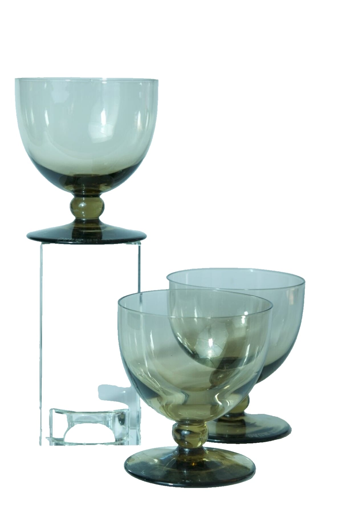 Ancien lot de petits verres signés Daum Nancy x 3 - Image 1