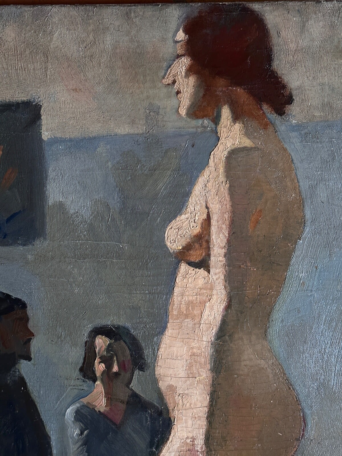Tableau portrait femme nue modèle professeur beaux art Jean Terles art déco - Image 1