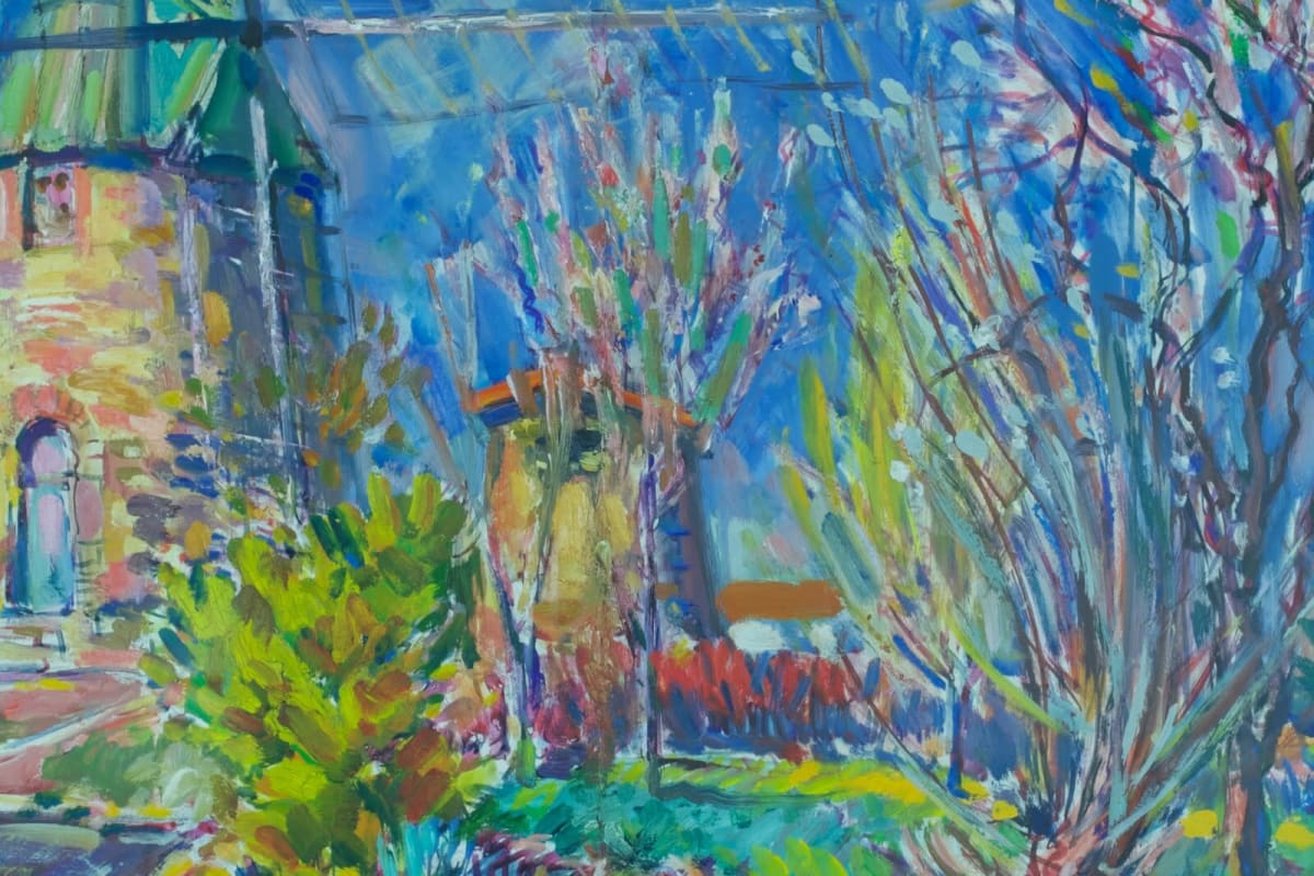 Beau tableau ancien les deux moulins Toulouse Édouard Bouillière impressionniste - Image 1