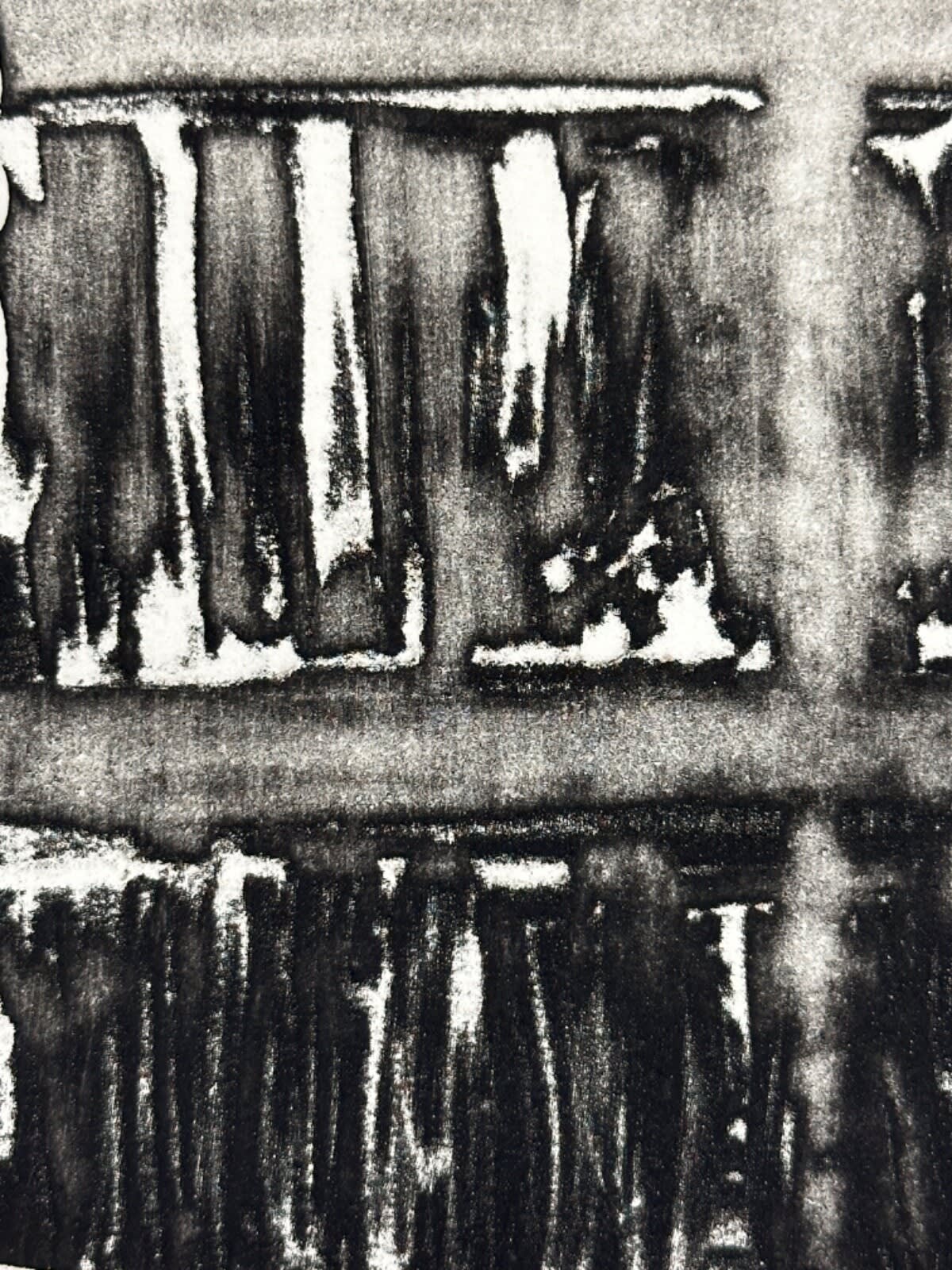 Ancienne gravure, abstraction, signée Suzanne Cattan n°9/10 - Image 1