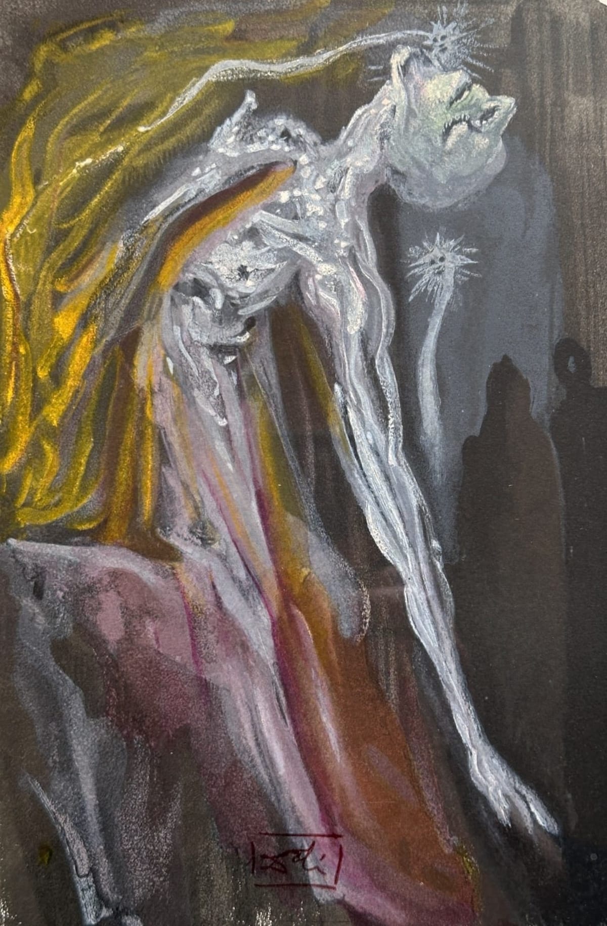 Salvador Dalí Les Erynies La Divine Comédie bois gravé estampe Enfer Dante 1960 - Image 1