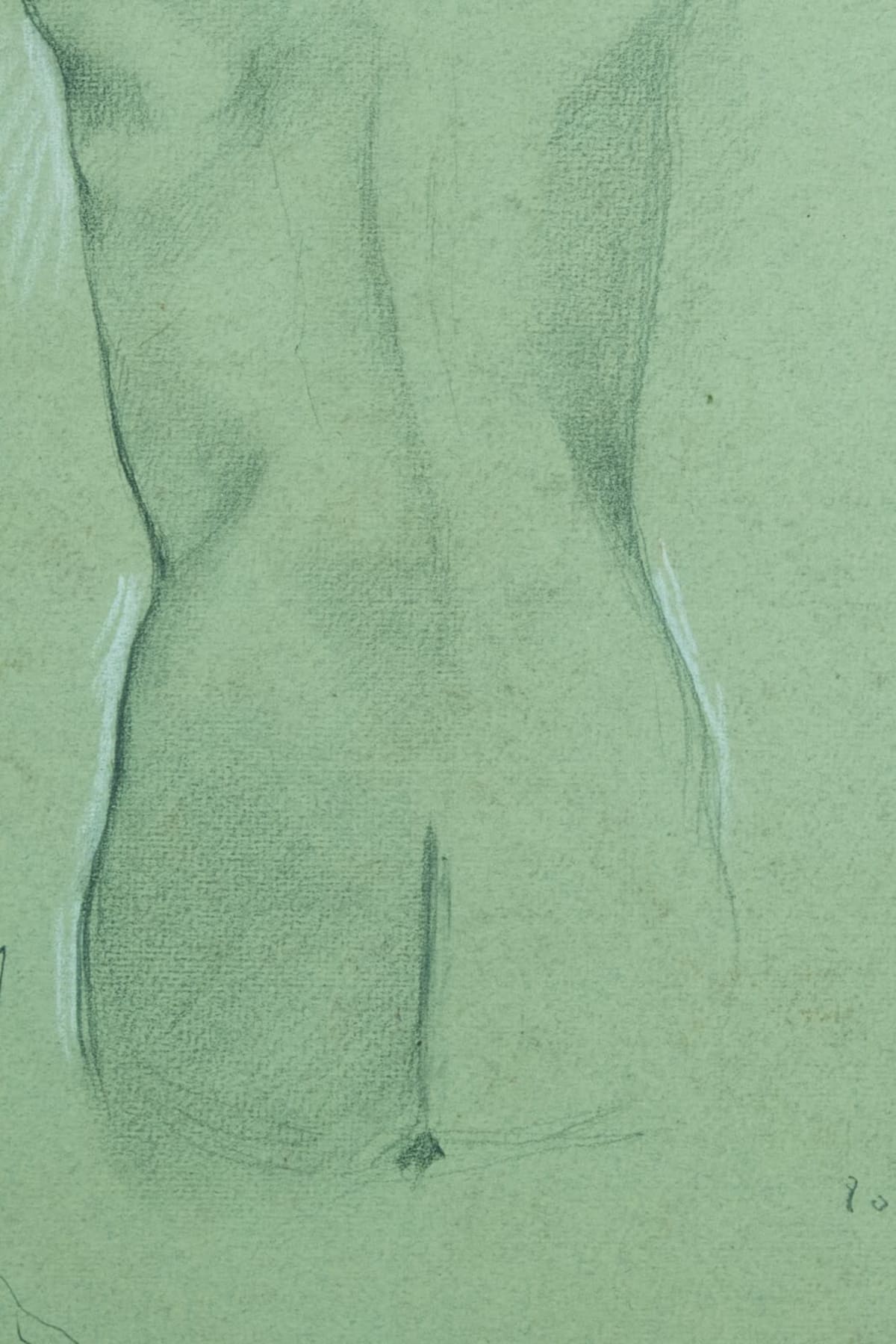 Ancien tableau portrait jeune femme nue de dos Paris Jean Terles Art Déco 1930 - Image 1