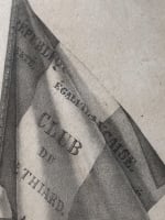 Dessin ancien portrait homme drapeau révolution liberté Chalon-sur-Saône 1848 - Miniature 8