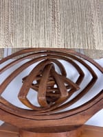 Ancienne lampe monumentale design vintage décorateur architecte bois mobile 1970 - Miniature 7