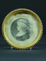 Ancien portrait Suisse Valais Marguerite de Nucé physionotrace Chrétien XVIIIe - Miniature 2