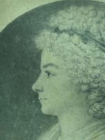 Ancien portrait Suisse Valais Marguerite de Nucé physionotrace Chrétien XVIIIe - Miniature 4