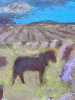 Tableau ancien Art déco Sigrist paysage provençal été moisson travaux des champs - Miniature 4