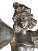 Ancienne lampe art nouveau femme Stella métal opalescent étoile Loïe Fuller 1900 - Miniature 11