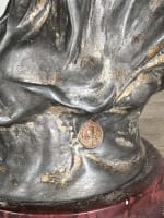 Ancienne lampe art nouveau femme Stella métal opalescent étoile Loïe Fuller 1900 - Miniature 12