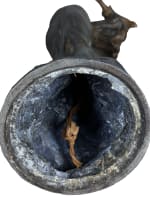 Ancienne lampe art nouveau femme Stella métal opalescent étoile Loïe Fuller 1900 - Miniature 13