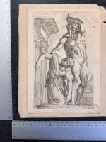 Gravure ancienne antique homme nu suicide du Galate François Perrier XVIIe - Miniature 9