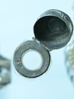 Ancien flacon cristal argent parfum mode XIXe lot de 3 collection - Miniature 2