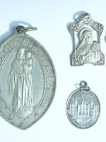 1 lot ancienne médaille religieuse Thérèse Vierge Marie Rosaire x 5 Padoue - Miniature 1