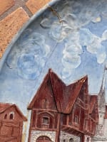 Grand plat Achille Barbizet école de Paris cabaret Le Lyon d'Or Belle époque 55c - Miniature 3