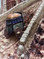 Grand plat Achille Barbizet école de Paris cabaret Le Lyon d'Or Belle époque 55c - Miniature 14