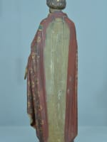 Statue religieuse ancienne Saint François Borgia vanité memento mori 130cm rare - Miniature 4