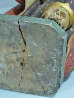 Statue religieuse ancienne Saint François Borgia vanité memento mori 130cm rare - Miniature 11