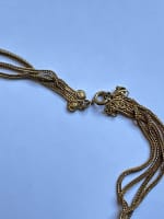 Ancien bijoux pierre dure agathe châtelaine perles mode Napoléon III costume - Miniature 8