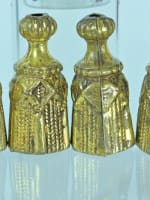 Ancien bouton tirant de rideaux sonnerie maison château doré pompon glands x 4 - Miniature 2