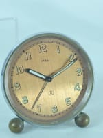Ancien réveil de voyage Imhof Suisse Mutic Jaz art déco x 2 - Miniature 6
