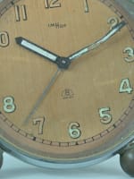 Ancien réveil de voyage Imhof Suisse Mutic Jaz art déco x 2 - Miniature 7