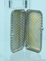 Ancienne boite pilulier Louis XVI argenté voyage féminin toilette allumette x 3 - Miniature 7