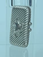 Ancienne boite pilulier Louis XVI argenté voyage féminin toilette allumette x 3 - Miniature 8