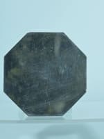 Ancienne médaille Art Déco Turin portrait femme bronze la porteuse de fleurs 7 cm - Miniature 3