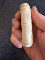 Ancienne boite tabatière art populaire travail de bagnard profil de femmes XIXe - Miniature 4