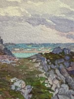 Ancien tableau atelier peintre breton marine Bretagne ent. Édouard Doigneau n°6 - Miniature 1