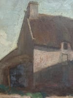 Ancien tableau maison village breton marine Bretagne ent. Édouard Doigneau n°4 - Miniature 2