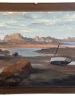 Ancien tableau bateau marée basse Breton marine Bretagne Ent. Édouard Doigneau n°2 - Miniature 5