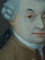 Ancien tableau portrait homme perruque Toulon Jean-Evariste Bertolusso XVIIIe - Miniature 5