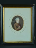 Ancien tableau portrait homme perruque Toulon Jean-Evariste Bertolusso XVIIIe - Miniature 10