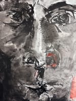 Tableau ancien Antonio Guansé grand portrait visage Art Moderne 1961 Paris - Miniature 4