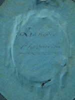 Ancien reliquaire travail de cheveux fleur MOURNING HAIR SOUVENIR patronyme - Miniature 4