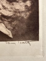 Ancienne estampe portrait élégante Le jardin Japonais Louis Icart art déco - Miniature 5