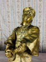 Ancien bronze doré portrait Gringoire Notre Dame Paris Victor Hugo XIXe sculpture - Miniature 11