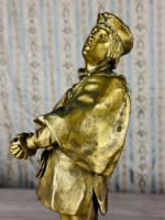 Ancien bronze doré portrait Gringoire Notre Dame Paris Victor Hugo XIXe sculpture - Miniature 13