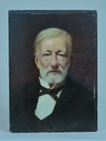 Ancien tableau portrait d'homme Belle Époque Paris Edouard Rosset Granger XIXe - Miniature 3