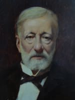 Ancien tableau portrait d'homme Belle Époque Paris Edouard Rosset Granger XIXe - Miniature 7