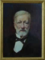 Ancien tableau portrait d'homme Belle Époque Paris Edouard Rosset Granger XIXe - Miniature 11