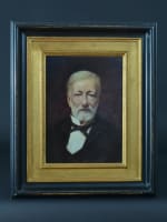 Ancien tableau portrait d'homme Belle Époque Paris Edouard Rosset Granger XIXe - Miniature 12