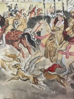 Sérigraphie Yves Brayer Rabelais portrait Gargantua x 4 encadré sous verre - Miniature 4