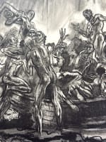 Lithographie, Eddy, Legrand naufrage enfer Dante homme corps nu entrelacé bateau - Miniature 1