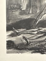 Lithographie, Eddy, Legrand naufrage enfer Dante homme corps nu entrelacé bateau - Miniature 4