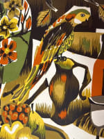 Lithographie moderne Ara nature morte tapisserie Jean Claude Bissery 1970 vintag - Miniature 3