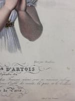 Ancienne gravure portrait de mademoiselle d'Artois Besselman chez Bulla - Miniature 4