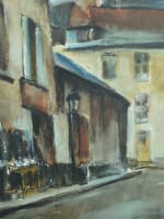 Tableau ancien vue de la rue Saint Médard 5e Paris Art Deco Cesar Bron Vlaminck - Miniature 3